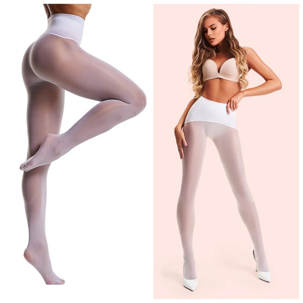 2 Paar Damen Feinstrumpfhosen Weiche Öl Glänzende Strümpfe Kontrollbund Strumpfhose Nahtloser Zwickel Strumpfhose Hohe Taille Glatte Strumpfhose