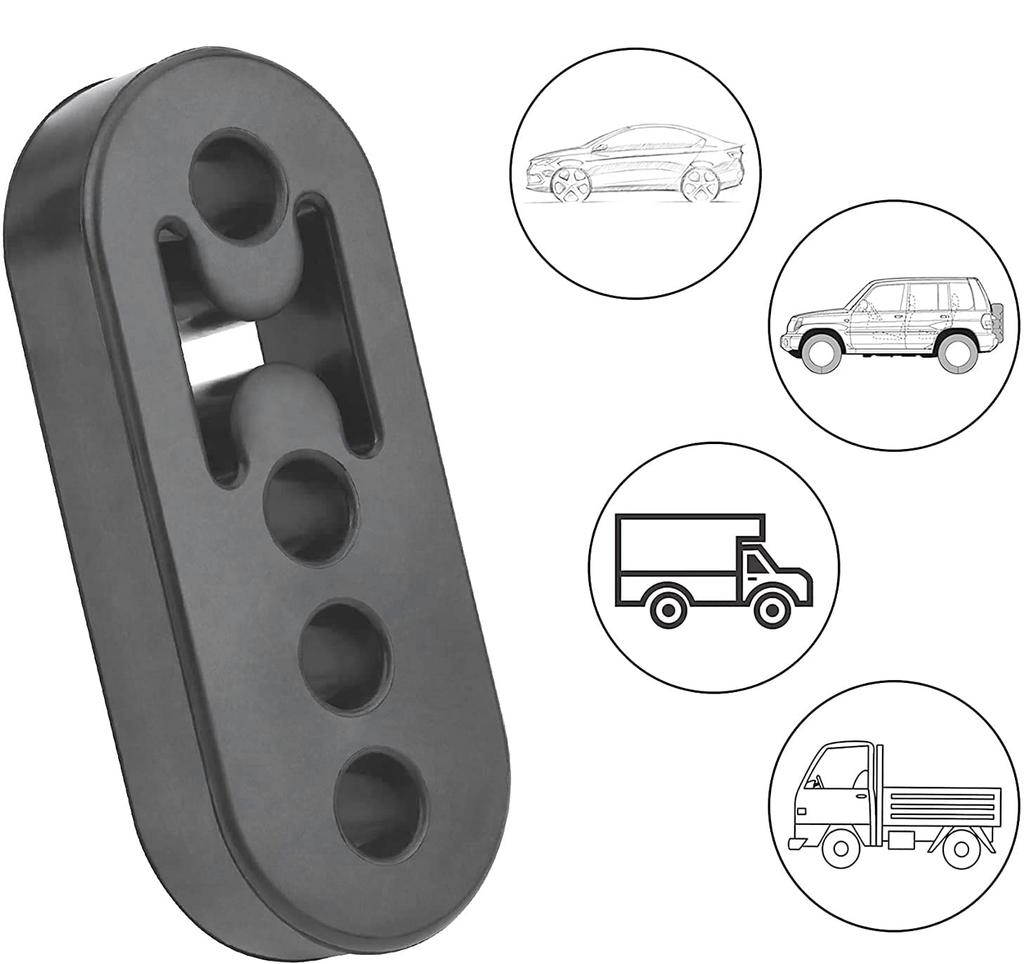 Muffler Hanger Mount, Set of 2, Reinforced 4 Holes, Muffler Bushing, Adjustable Height 3