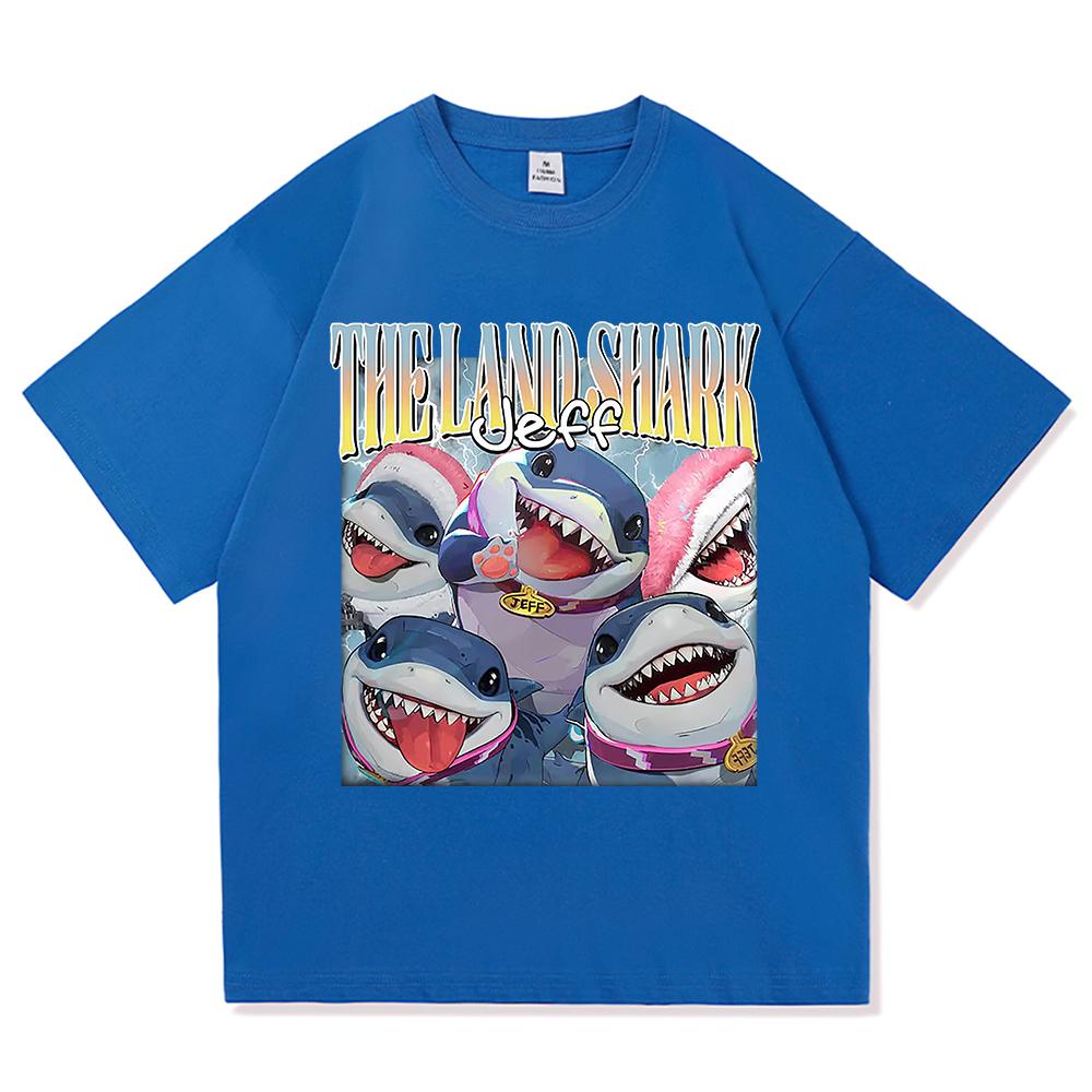 Vintage Jeff The Land Shark The Eras Tour T Shirt Fashion Men Funny Cute Landshark Tshirt Unisex High Quality Cotton Tees Shirts