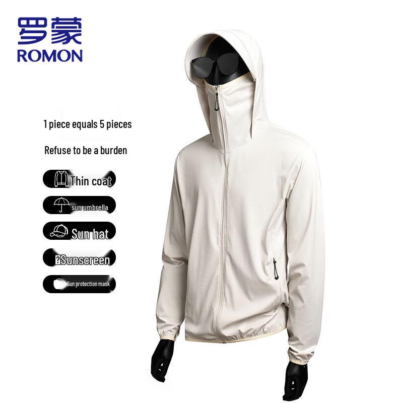 ROMON Men's UPF200+ Hooded Sun Protection Jacket