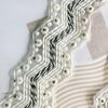 4Cm Bead Embroidery Wave Barcode Lace Clothing Dress Window Decoration Luggage Clothing Decoration Lace Accessories
