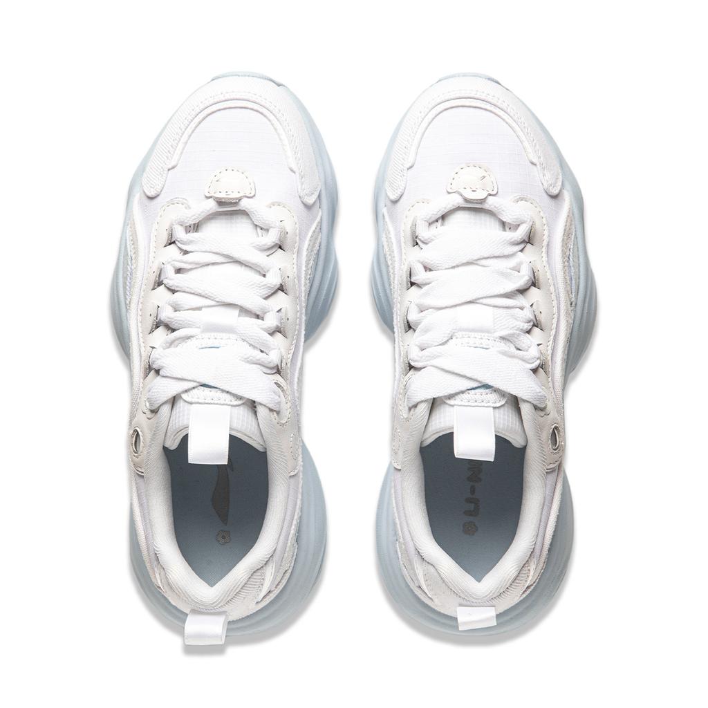 Li Ning Honey V2 Synthetic Leather Comfortable Versatile Non-Slip Wear-Resistant Low-Top Casual Shoes Women Casual Shoes White AGCU296-5
