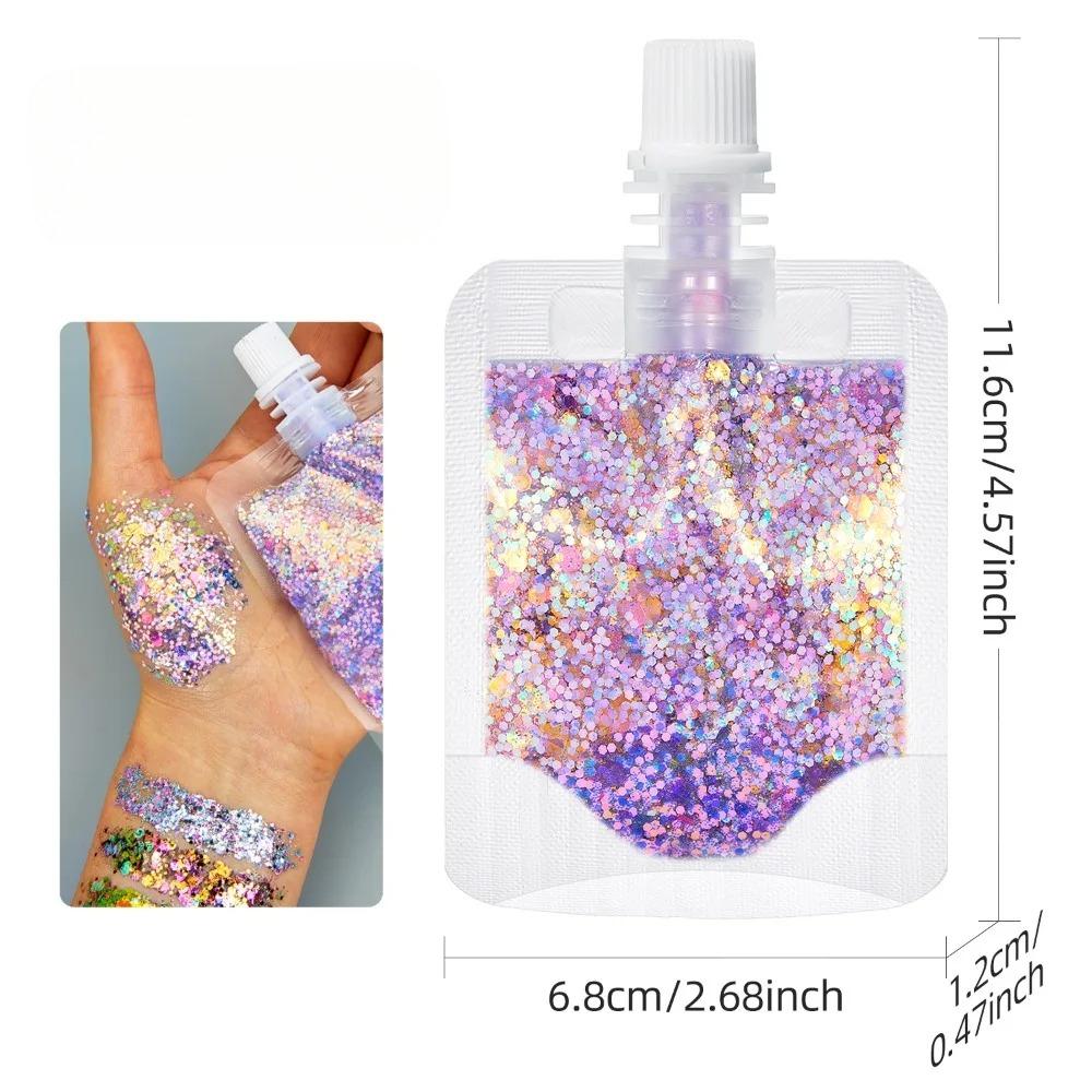 1 Bag Mermaid Gel Body Glitters Set Vibrant Sequin Mermaid Makeup Eye Shadow Ideal for Beach Party Looks Beach Make Up Wholesale