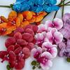Set of 7-Head 3D Phalaenopsis Artificial Flowers for Home & Wedding Decor