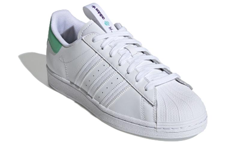 Adidas Originals Superstar Guangzhou Retro Low Top Casual Skate Shoes Unisex White Green FW2850