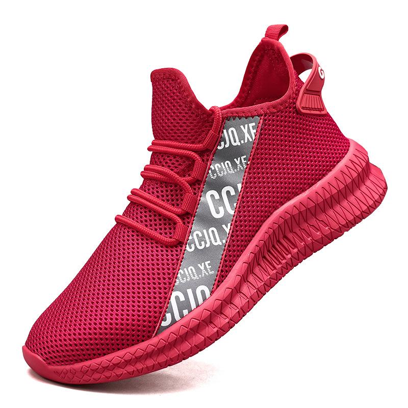 High quality ultra-light new sports shoes men's casual breathable fly-woven running shoes large size cold sticky mesh men's shoes