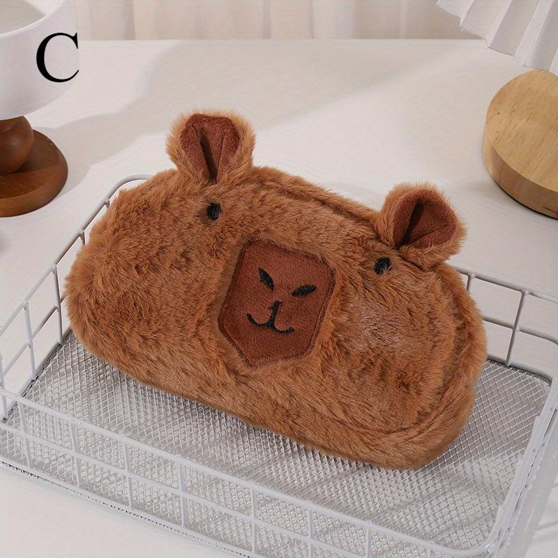 Plush Pen Bag Cute Cartoon Stationery Storage Bag Large Capacity Stationery Box