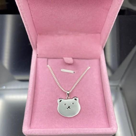 

Милый медвежонок простой кулон изысканное ожерелье для пары легкая роскошь цепочка для свитера универсальный легкий роскошный подарок на день рождения