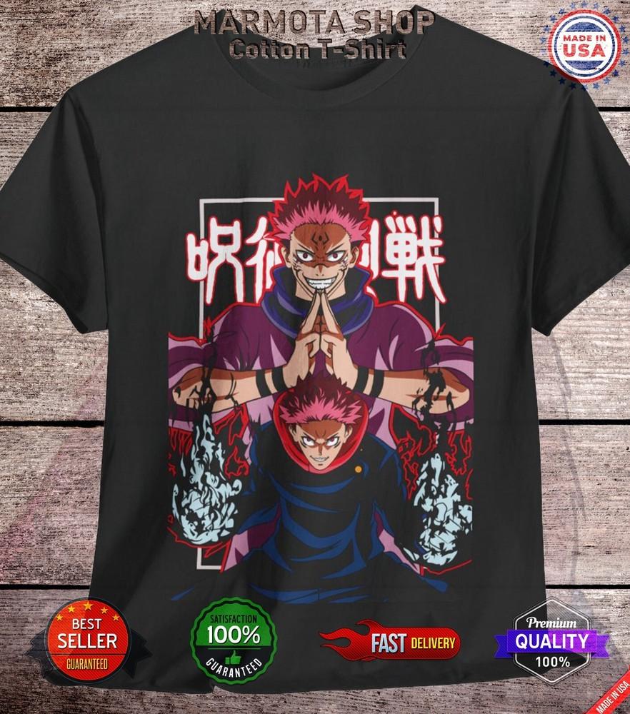 

Sukuna Ryomen Jujutsu Kaisen T-Shirt Itadori Gojo Anime Japanese Tee Shirt JJK M