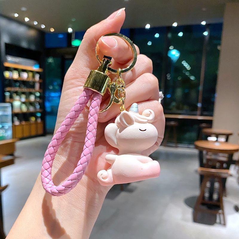 Cartoon Dream Resin Unicorn Keychain Creative Cute Car Key Chain Ins Women S Schoolbag Pendant Jewelry Single pack