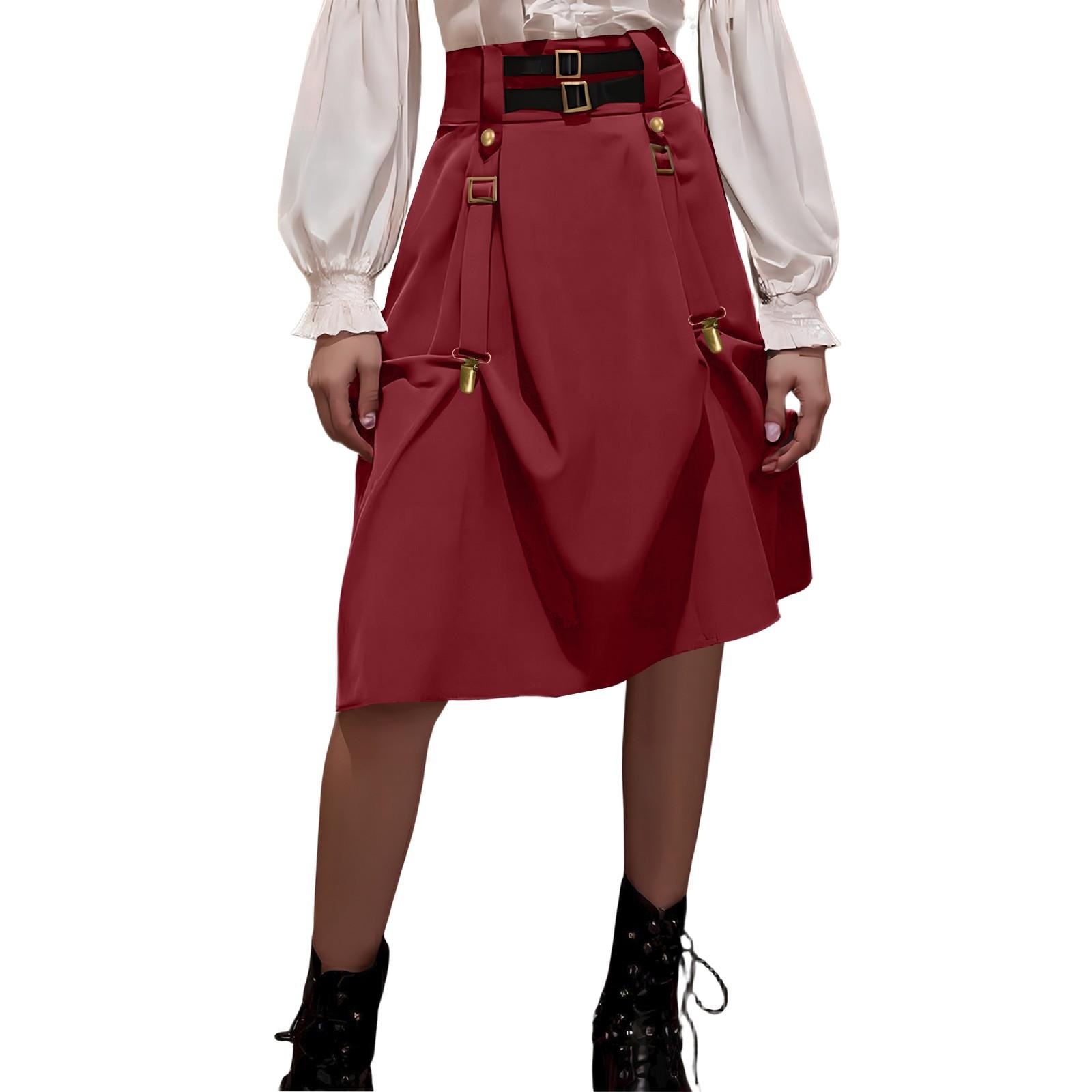 

Женская юбка макси с завязками на завышенной талии, летние длинные юбки, легкие многослойные струящиеся цветочные плиссированные юбки M красный