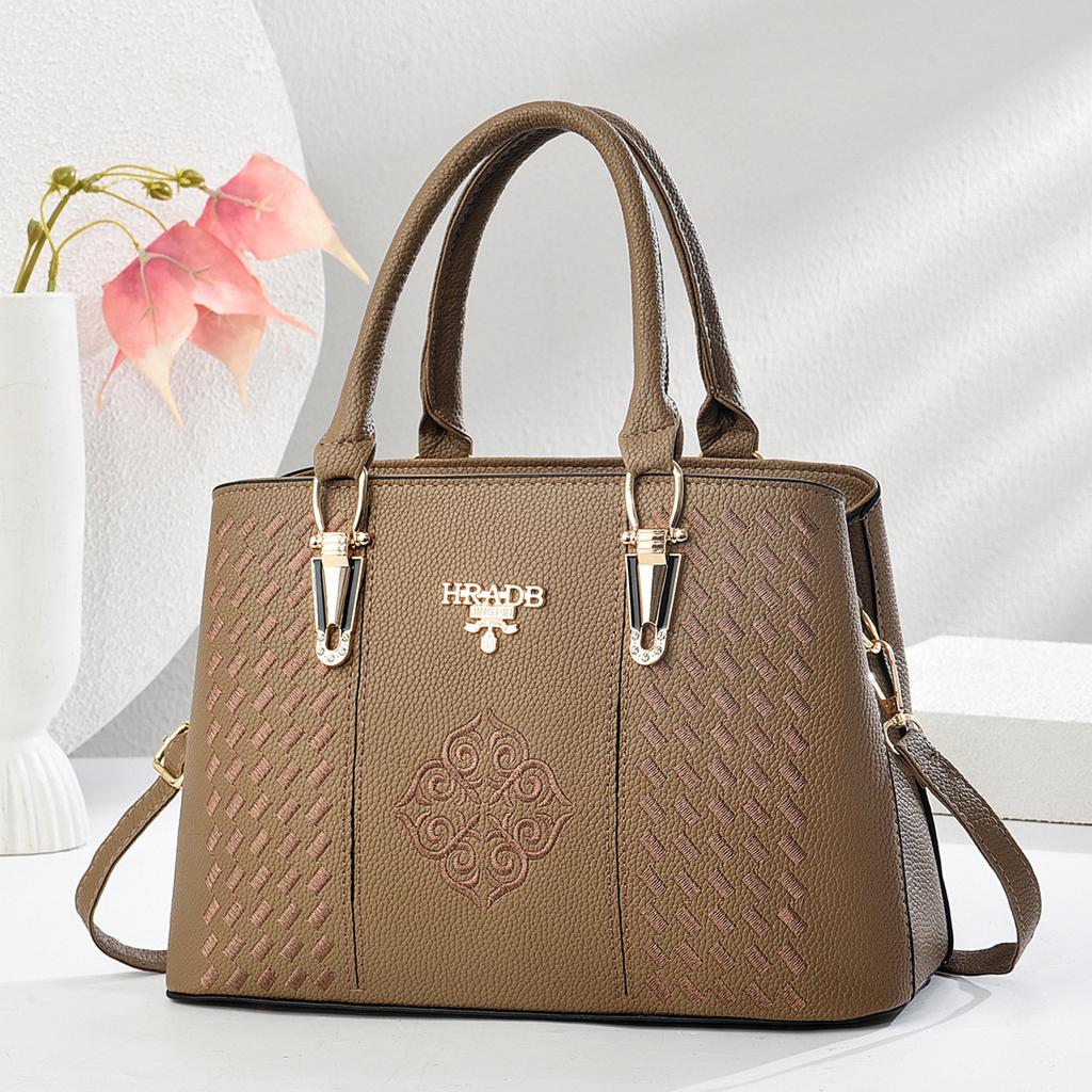 Handbag Exquisite Embroidery Mother Bag Middle-aged Women's Bag Shoulder Messenger Bag Quality Large Capacity