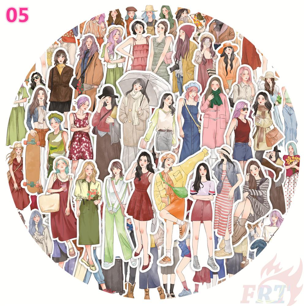 Modern Mori Girls Stickers DIY Scrapbooks Album Decor Decals Stickers