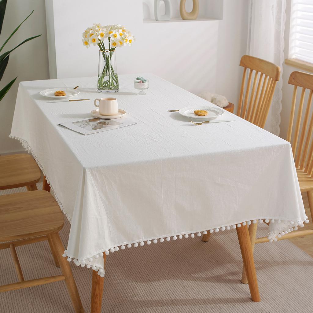 Solid Color Tablecloth Cotton And Linen Fabric Rectangular Dining Table Coffee Table Tablecloth Simple Table Mat Coffee Table Cloth Cover Towel
