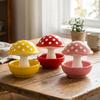 Spill Proof Bird Feeder Bowl Resin Bird Water Bowl Easy Clean Mushroom Bird Feeder  Balcony