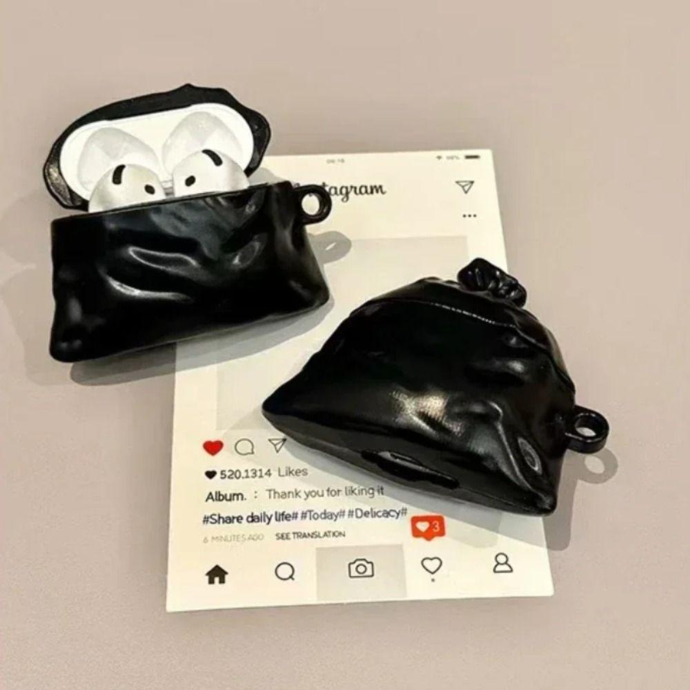 

Чорний силіконовий мішок для сміття, футляр для навушників, захисна оболонка для навушників для Airpods 1/2/3/4/Pro/Pro2 For Airpods 4 чорний