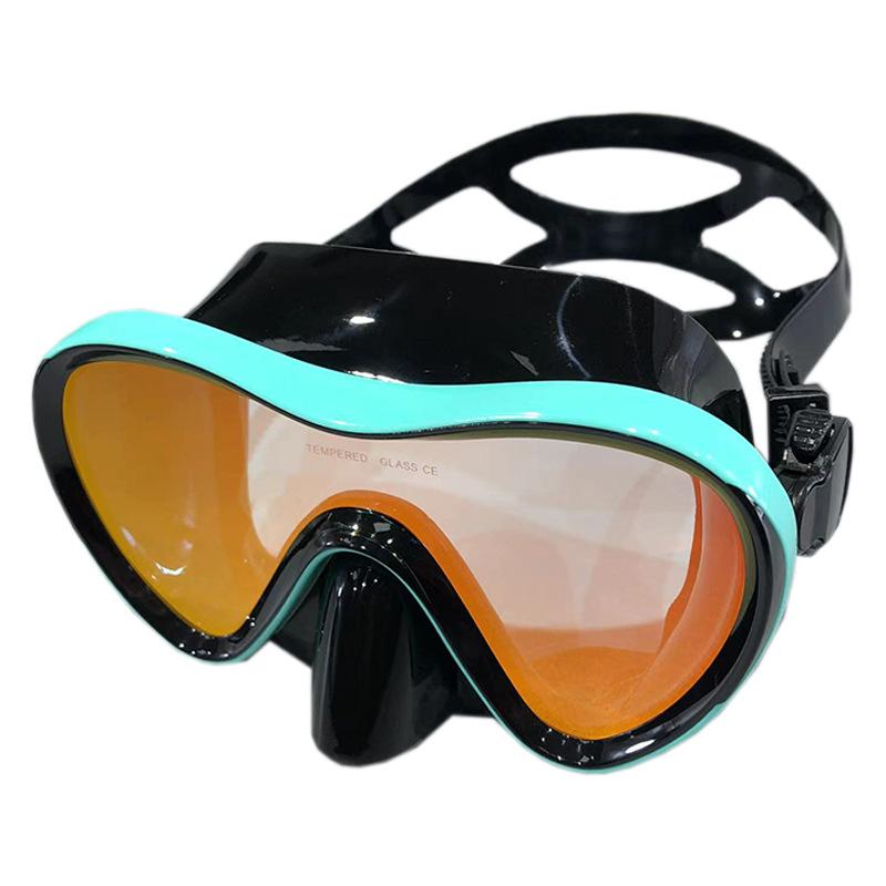 New blue symphony lens tempered glass diving mask