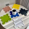 Nordic Style Irregular Storage Tray Sense Silicone Insulation Pad Coaster Thickened Placemat Square Home Desktop Decoration