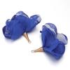 10pcs 5cm Mesh Chiffon Flower Earrings Pendant Colorful Flower Charms For DIY Jewelry Making Crafts Earrings Keychain Supplies