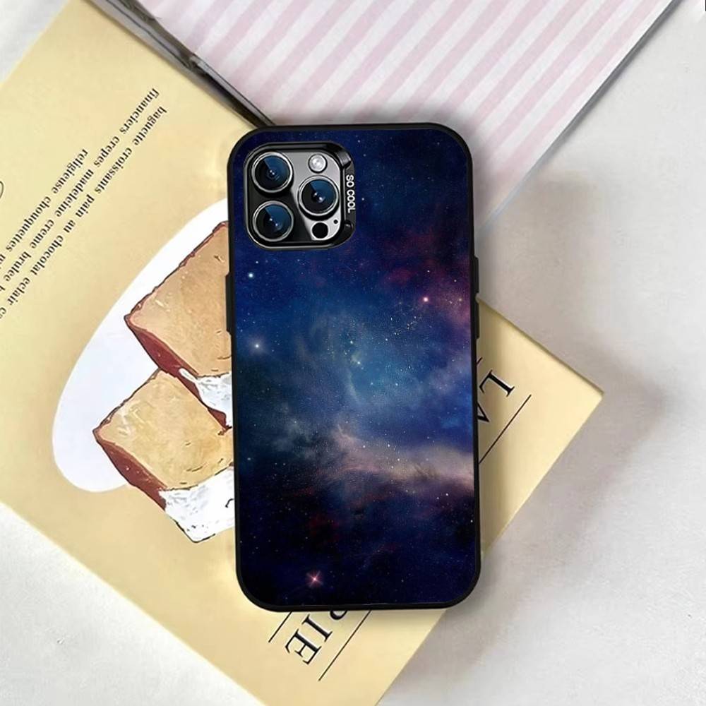 Milky Star Phone Case For iPhone 17,16,15,14,13,12,11 Plus,Pro Max,XS,Colored Silver Plated Inside Cover