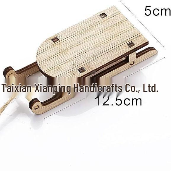 Рождественское DIY Деревянные Сани Настольное Украшение