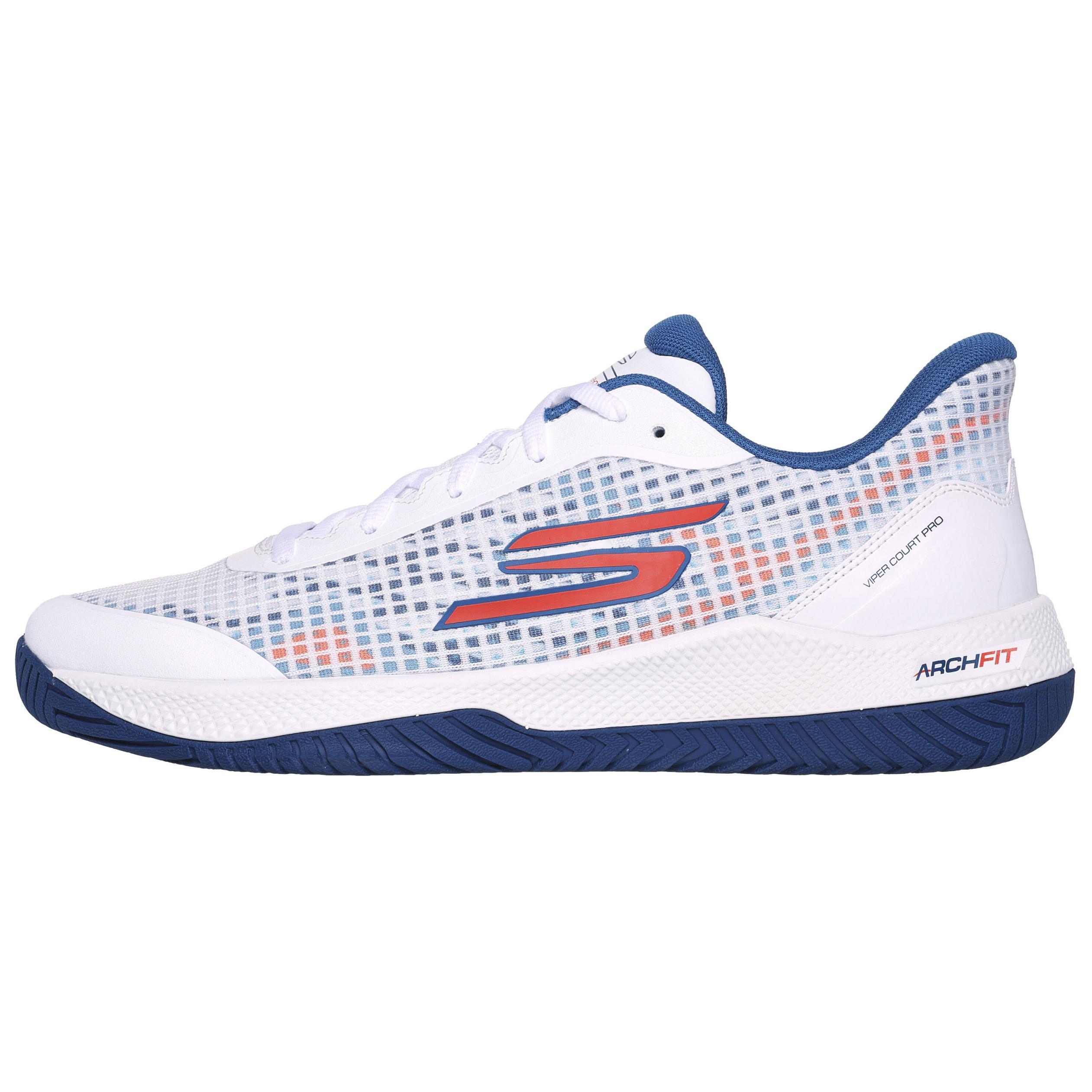Skechers Viper Court Pro - Крокет Удобные Универсальные Низкие Тренировочные Кроссовки Мужские Кроссовки Белый Синий 246069C-WTQ 45