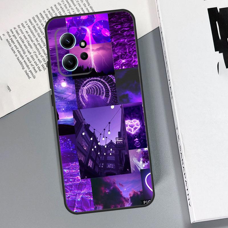 Purple Aesthetic Case For Xiaomi Redmi Note 14 13 10 11 12 15 Pro Plus Cover For Redmi 15C 15 13C 12C 14C 10C