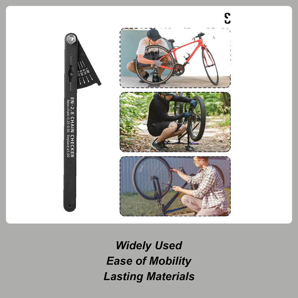 Chain Slack Measurement Tool Bike Chain Tools Aluminum Alloy Gauge Accurate Portable Measurement For Motorcycle Repair Road