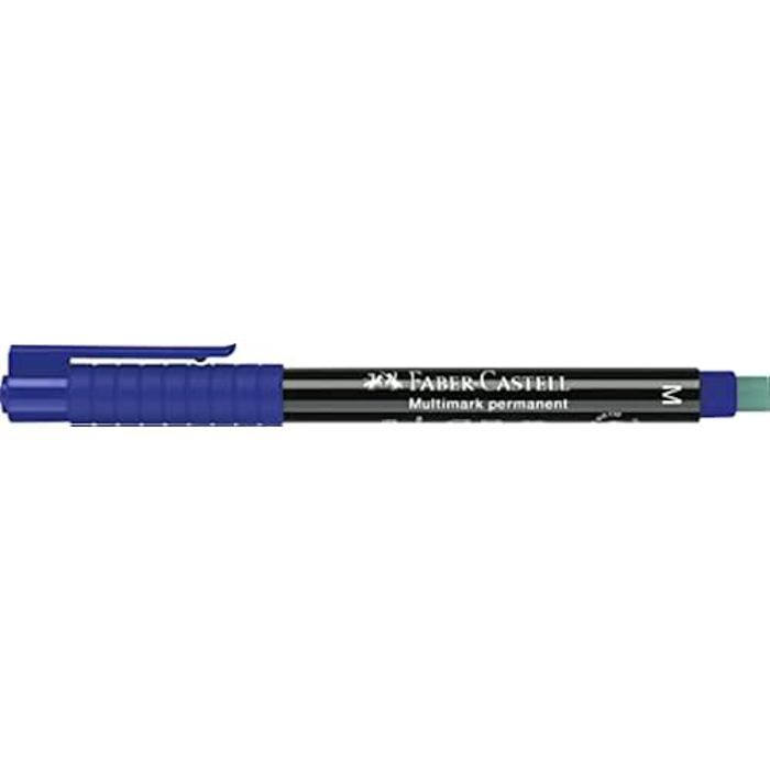 Marqueur permanent - FABER-CASTELL - 152551 - Bleu - 1 mm - Indélébile