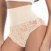 Women Tummy Control Shapewear Panties High Waisted Underpants Slimming Body Shaper Seamless Butt Lifter Lace Underwear Shaping Briefs