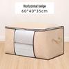 Cotton Quilt and Clothes Organizer Bag with Window, Non-Woven Fabric for Packing and Storage