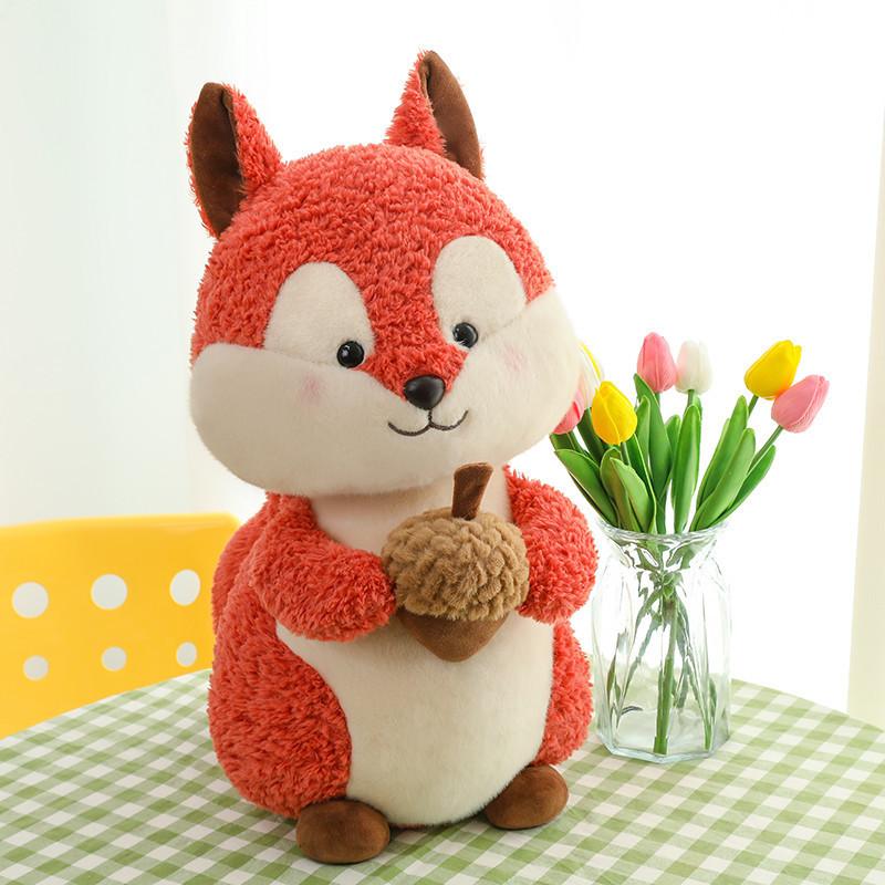 Squirrel Plush Cartoon Toy Cute Stuffed Animal Dolls Decorations Kids Gifts
