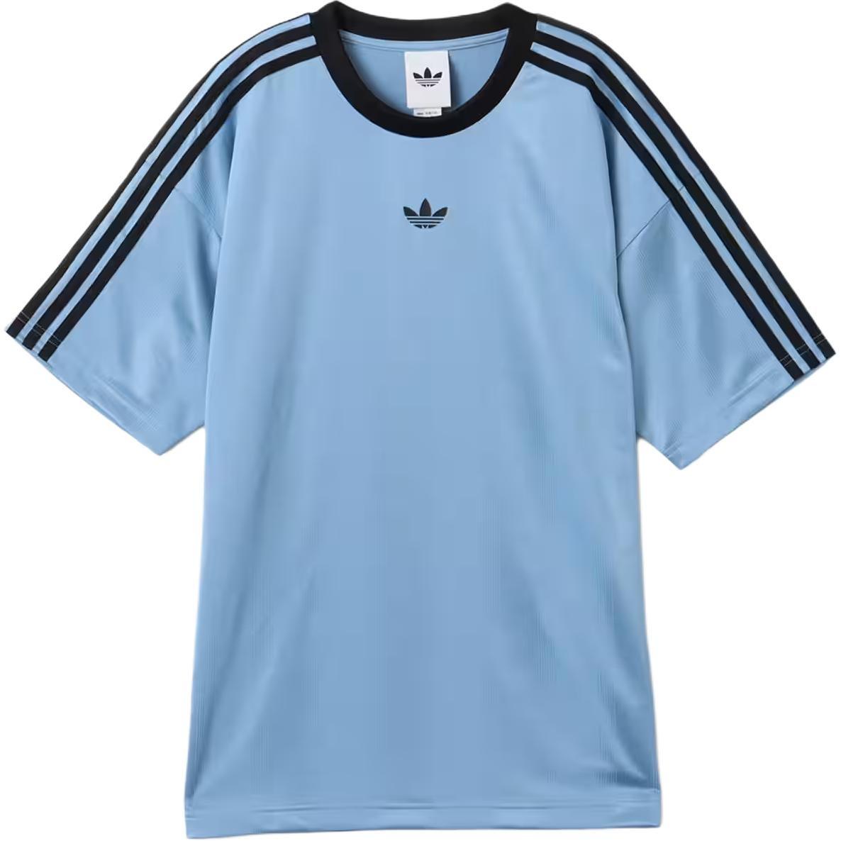 adidas Originals ADICOLOR JACQUARD T Shirt Unisex Gray Blue/Black JW5879 L