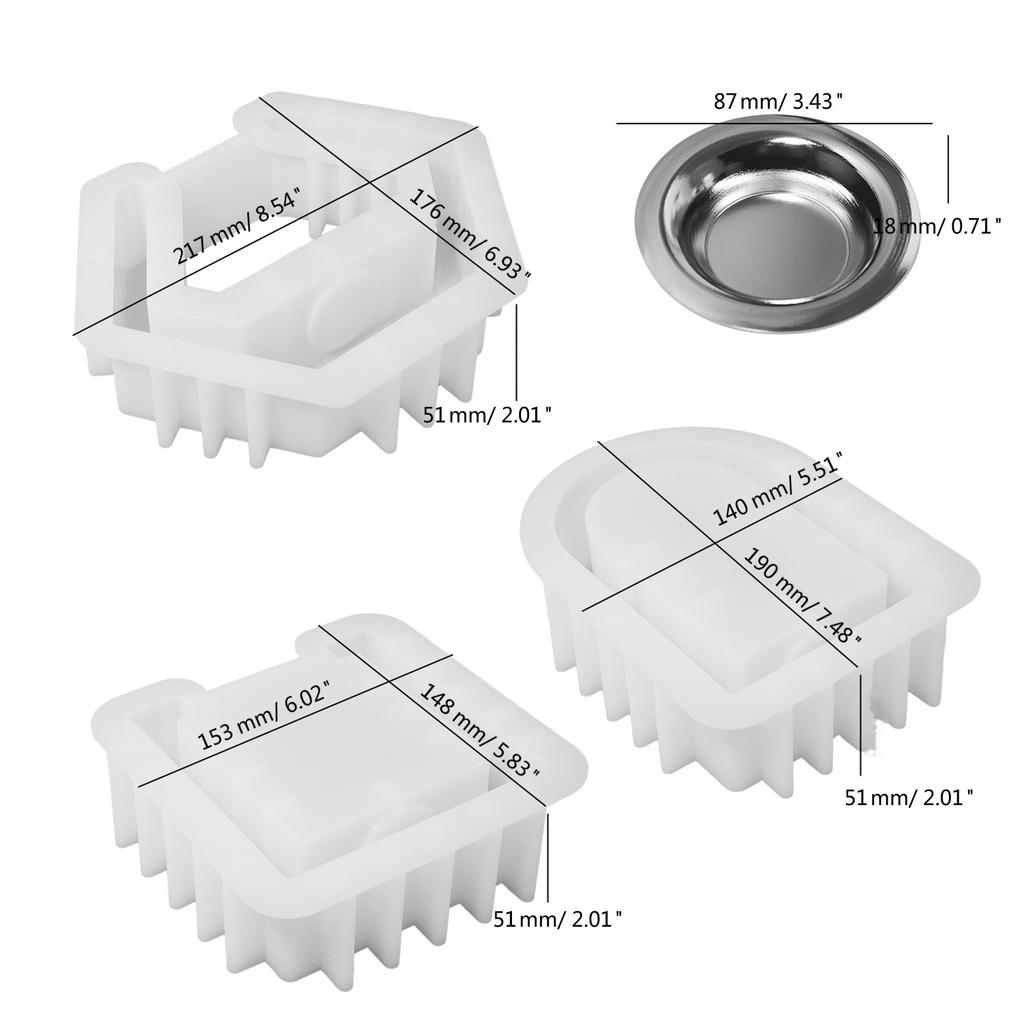 3D Candle Holder Mold Candlestick Holder Mold for Crafting Candlestick Holder Resin Craft Ornament Home Decoration