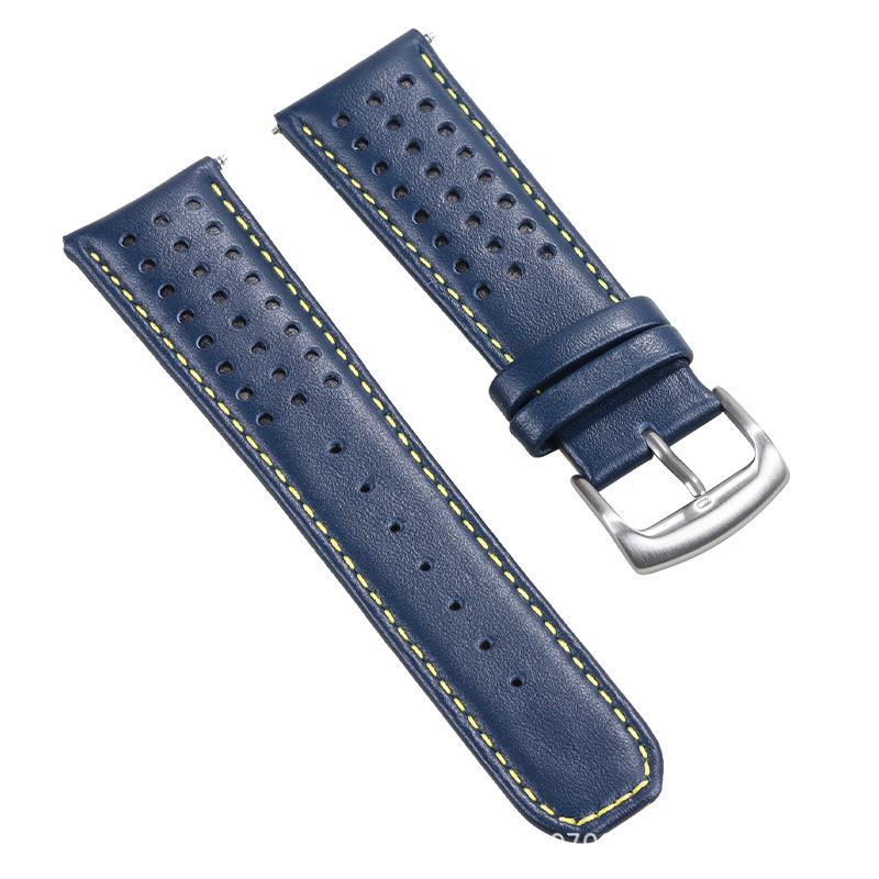 Compatible Blue Angel 1st, 2nd, 3rd Gen AT8020-54L/8020-03L Breathable Blue Cowhide Watch Strap
