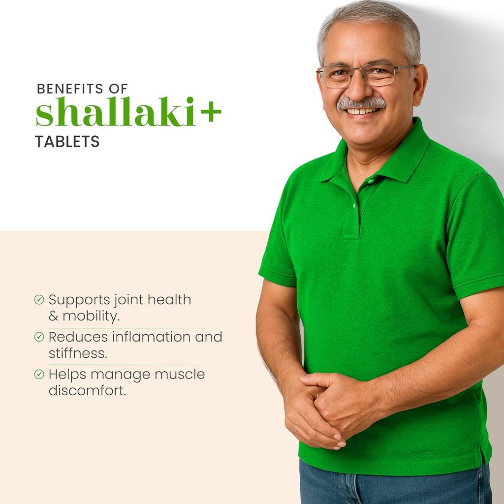 Vedistry Shallaki+ Tablets Ayurvedic Joint Mobility Support With Boswellia And Piperine For Flexible Movement Support 60 Tablets Pack Of 2