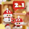 Non-Toxic Mini Christmas Santa Claus Micro Model Building Blocks Diy Tree Elk Snowman Set Bricks Toys For Children New Year Gift