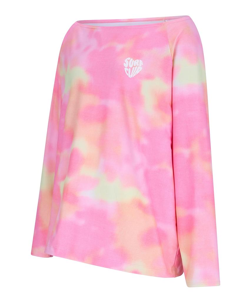 Leijibi [Set] Cotton Candy String Women'S Long Sleeve Rash Guard + Wrap Skirt Set (2 Colors)
