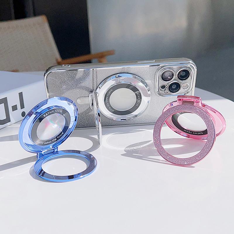 Luxury For Magsafe Magnetic Ring Bracket Stand Case For Iphone 15 Pro Max 14 13 12 S24 S23 Ultra Phone Holder Cover Accessories