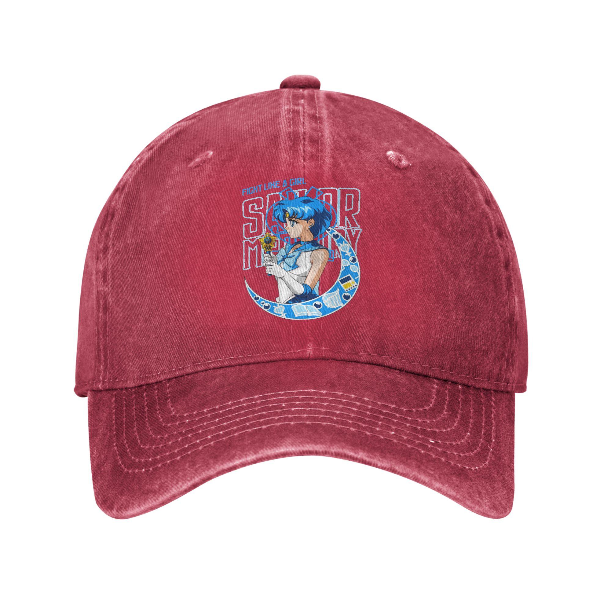 

Sailors Moons Japanese Anime Unisex Baseball Caps Distressed Denim Caps Hat Casual Outdoor Activities Adjustable Snapback Hat One Size