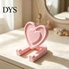 Cute Heart Phone Mount Minimalist Shaped Tablet Stand, 3D Printed Desktop Holder, DIY Girly Room Decor Accessories Blank Decorative Ornament, Romantic