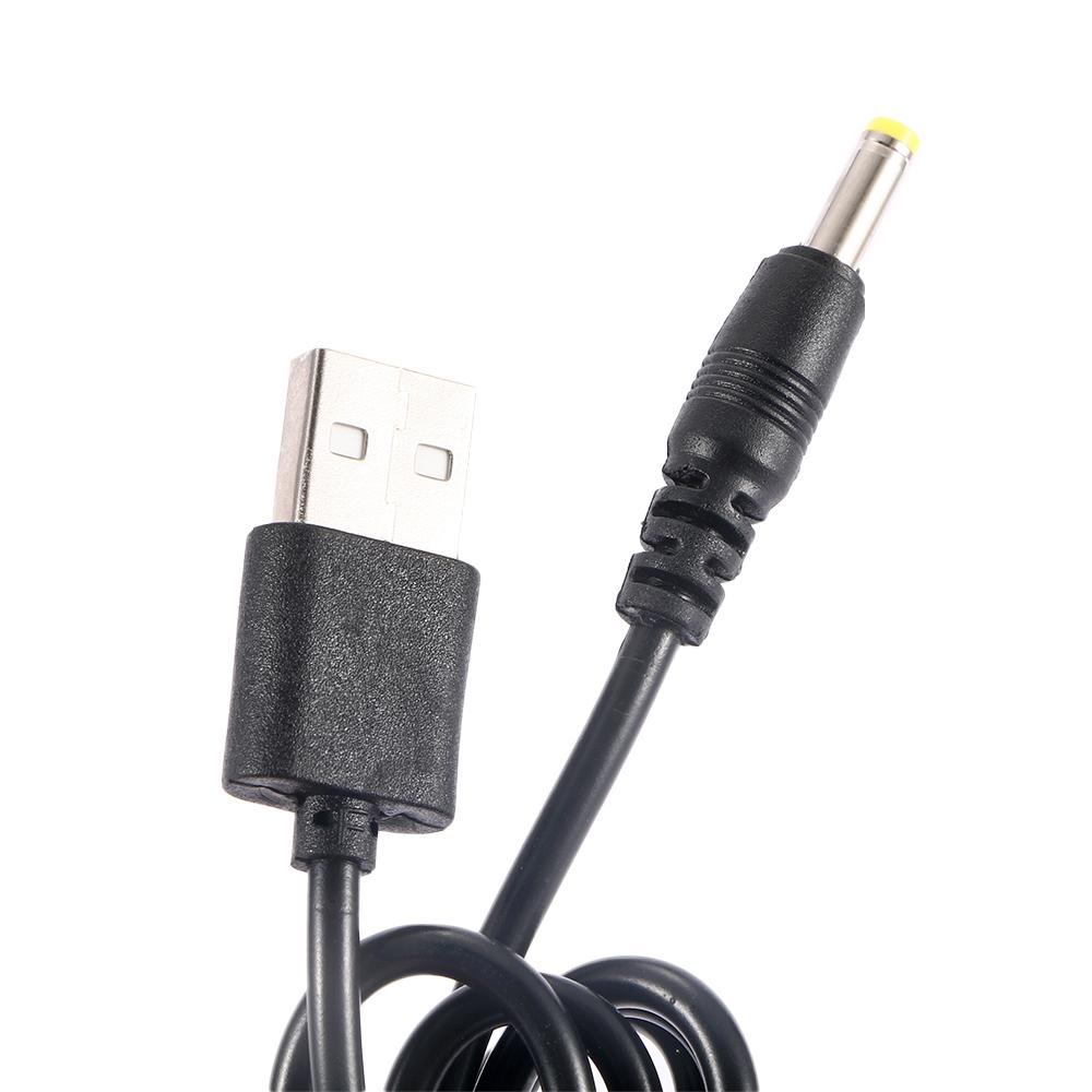 Black 1.2m 1A 5V USB To DC 4.0x1.7mm Power Cables Charger Cable ForSony PSP Charging