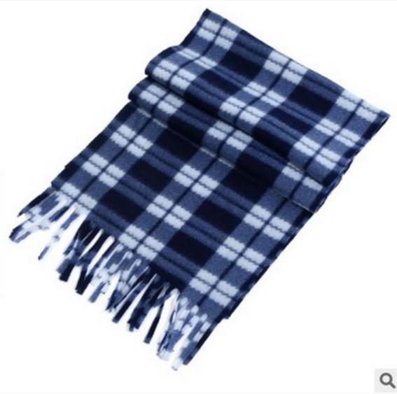 Black and White Checkered Double-Sided Velvet Scarf for Men and Women