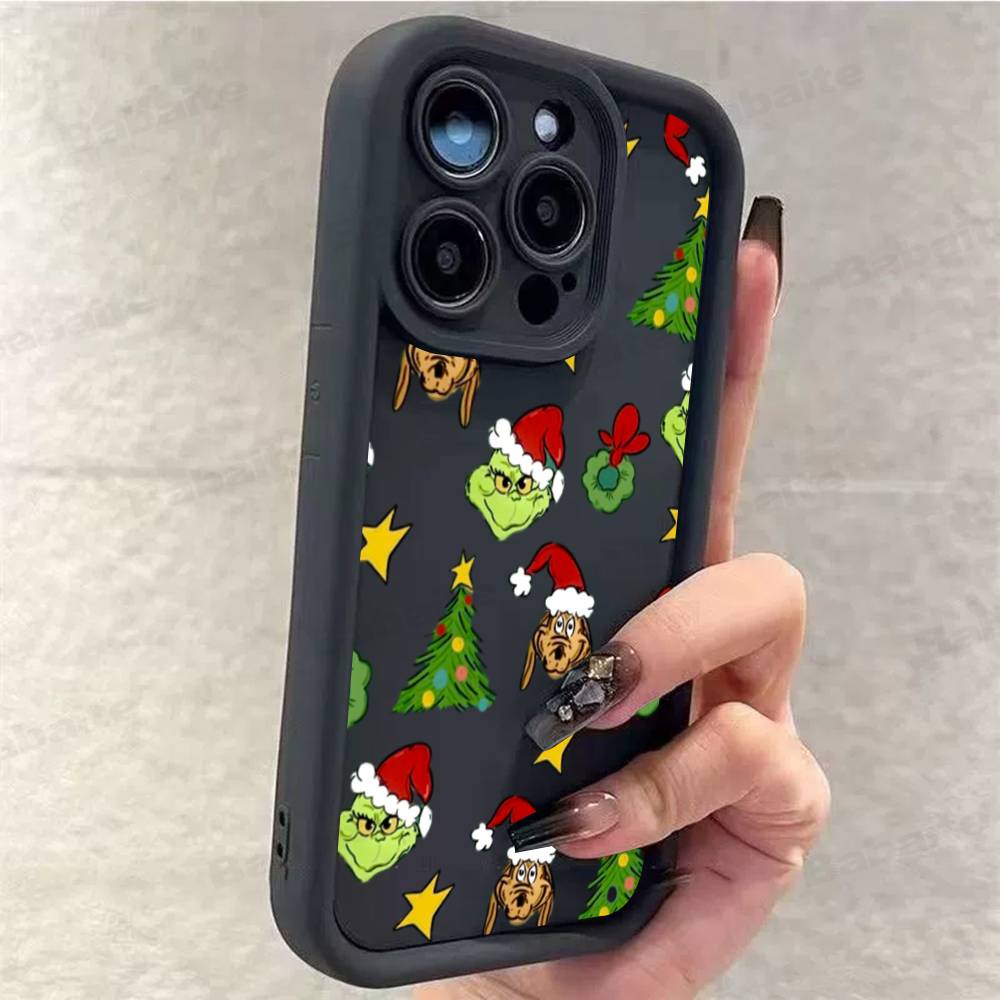 

C-Christmas G-Green M-Monsters Phone Case For iPhone 17 16 15 14 13 12 11 Air Plus Pro Max Soft Back Cover iPhone 16 plus