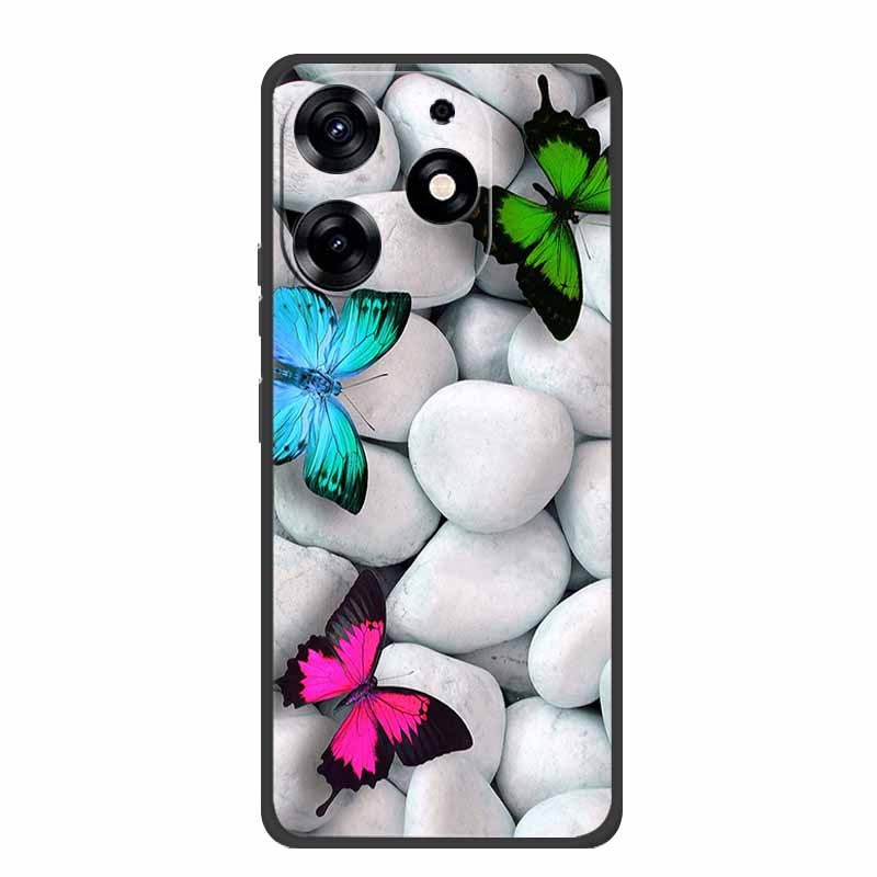 For Infinix Smart 8 Plus Case Luxury Soft Silicone TPU Phone Cases Cover For Infinix Smart8 Plus Protective Flower Painted Coque
