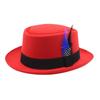 Unisex Round Top Woolen Small Hat, Gentleman Jazz Hat, Holiday Versatile Decorative Hat