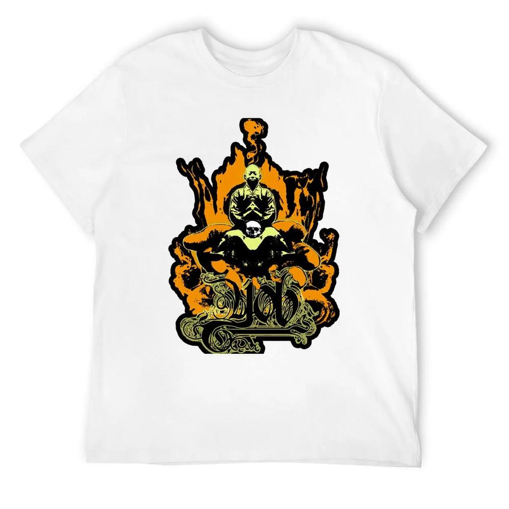 Meditate On Fire T-Shirt Blacks Shirts Graphic Tees Plus Size Clothes Mens Champion T Shirts