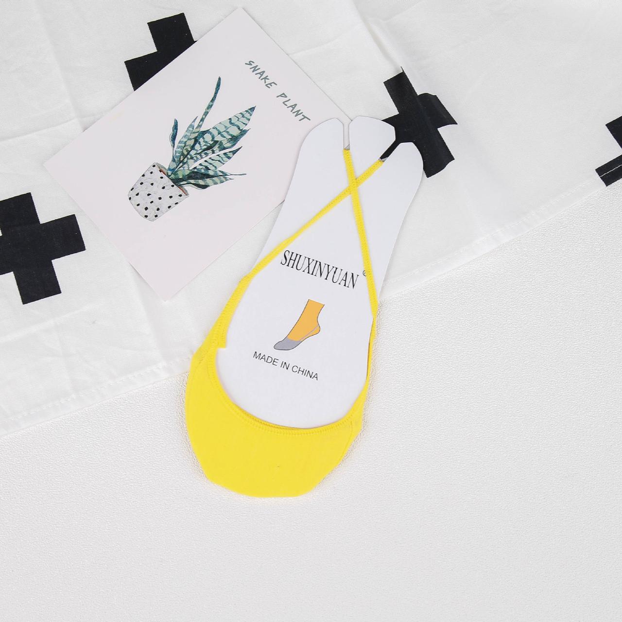 

2 шт. Слінг Туфлі на високих підборах та шкарпетки Мілкий виріз Жіночі шкарпетки Половина долоні П ята Безшовні Бавовняні Дихаючі Шкарпетки-сліди Літо 2pcs жовтий