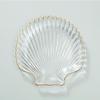 Ocean Series Gold Rimmed Seashell Glass Plate for Snacks & Desserts