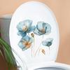 Aquarell-Blumenaufkleber Toilettenaufkleber Vinyl-Abziehbild Helle Wand Abnehmbar DIY Heimdeko für Auto Badezimmer
